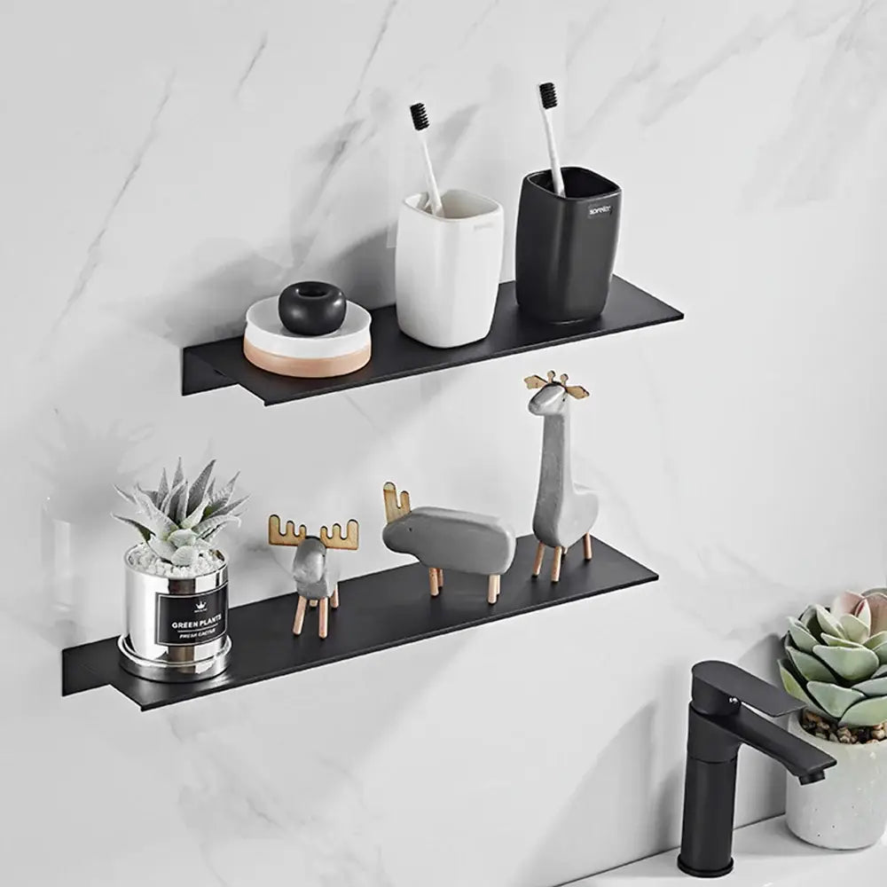 Black Aluminum Floating Shelves