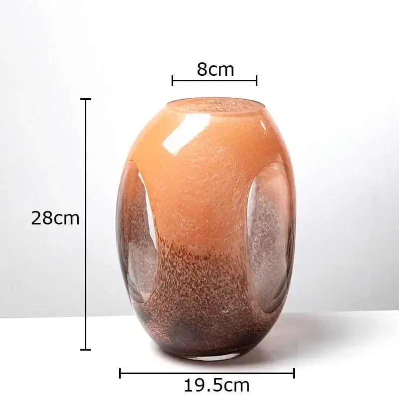 Amber Glass Hydroponic Vase