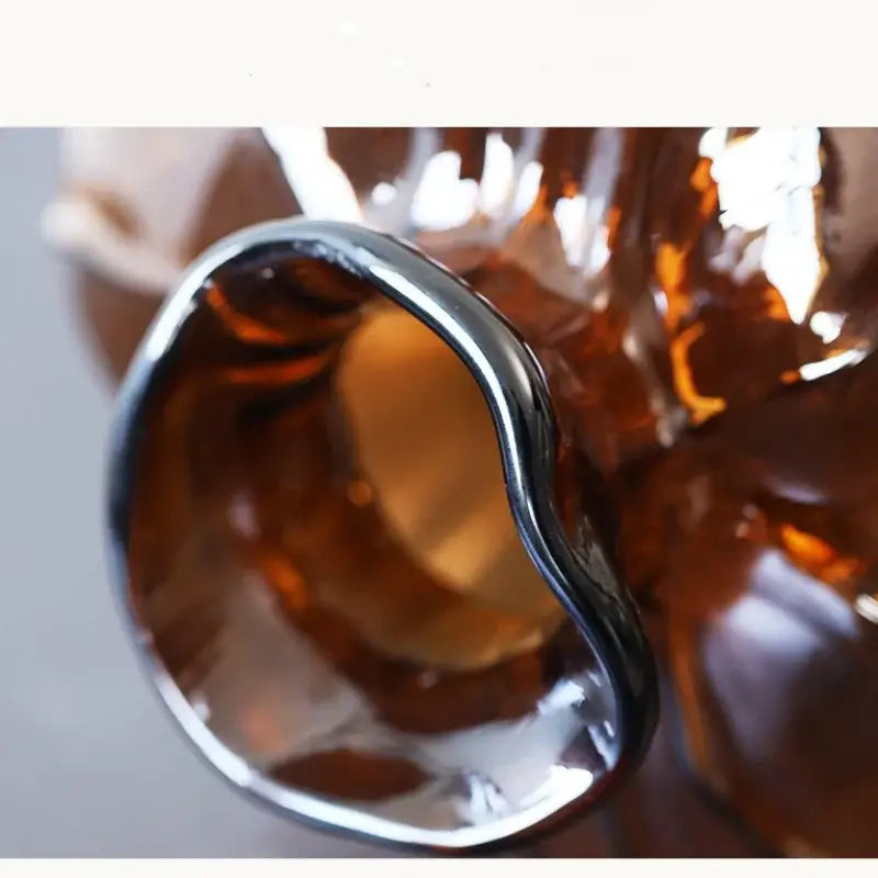 Wavy Grain Glass Pumpkin Vase Unique Living Room Decor