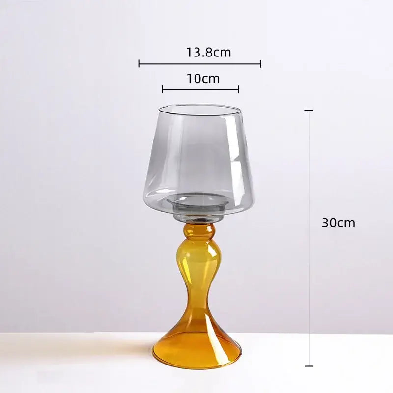 Clear Geometric Candle Holder