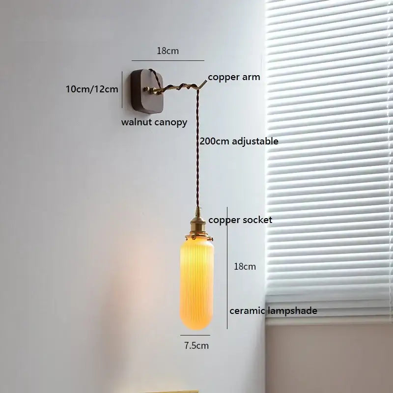 Amber Ceramic Wall Light