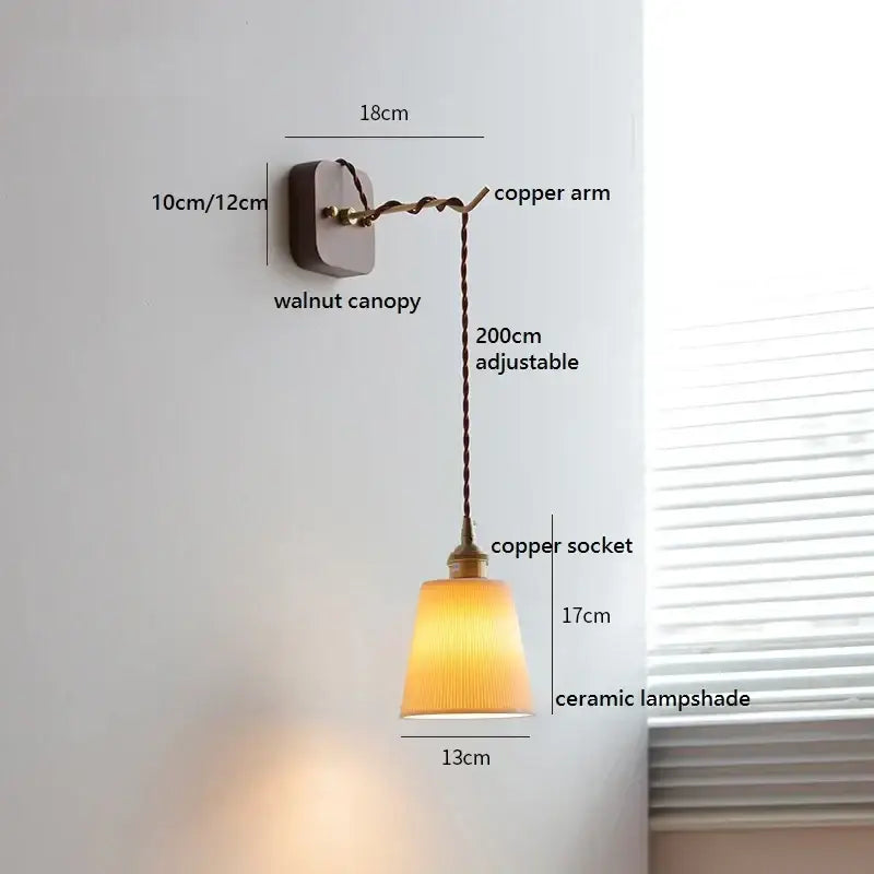 Amber Ceramic Wall Light
