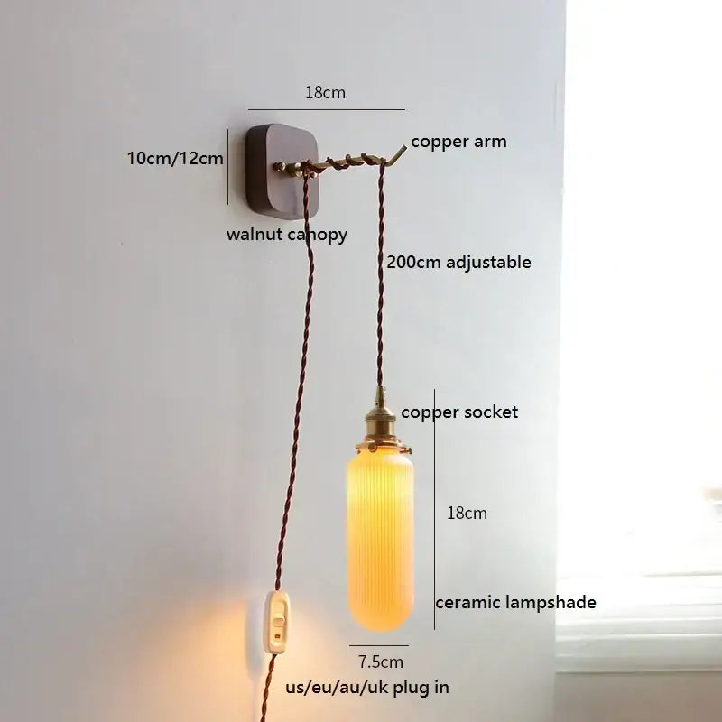 Amber Ceramic Wall Light