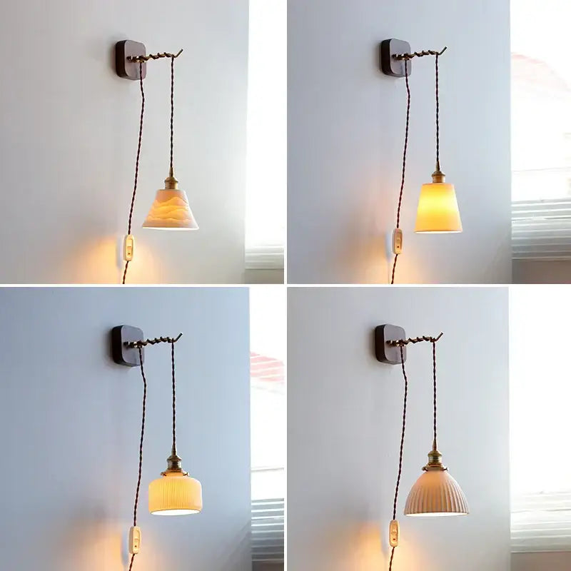 Amber Ceramic Wall Light