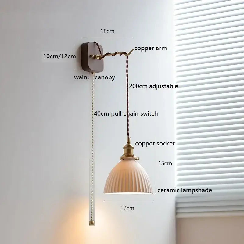 Amber Ceramic Wall Light
