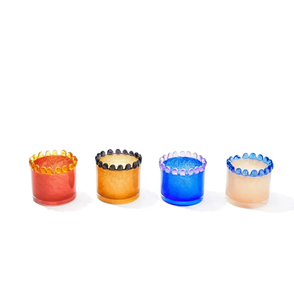 Amber Beaded Cylinder Vase