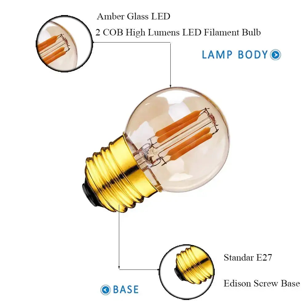 Amber Edison LED Bulbs