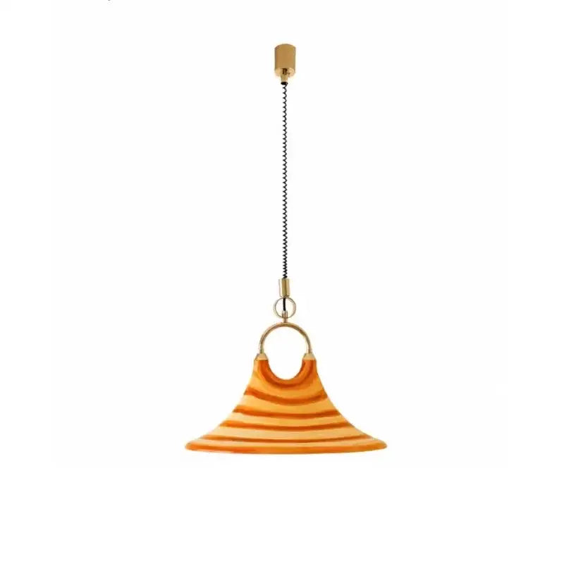 Amber Glass Trumpet Chandelier