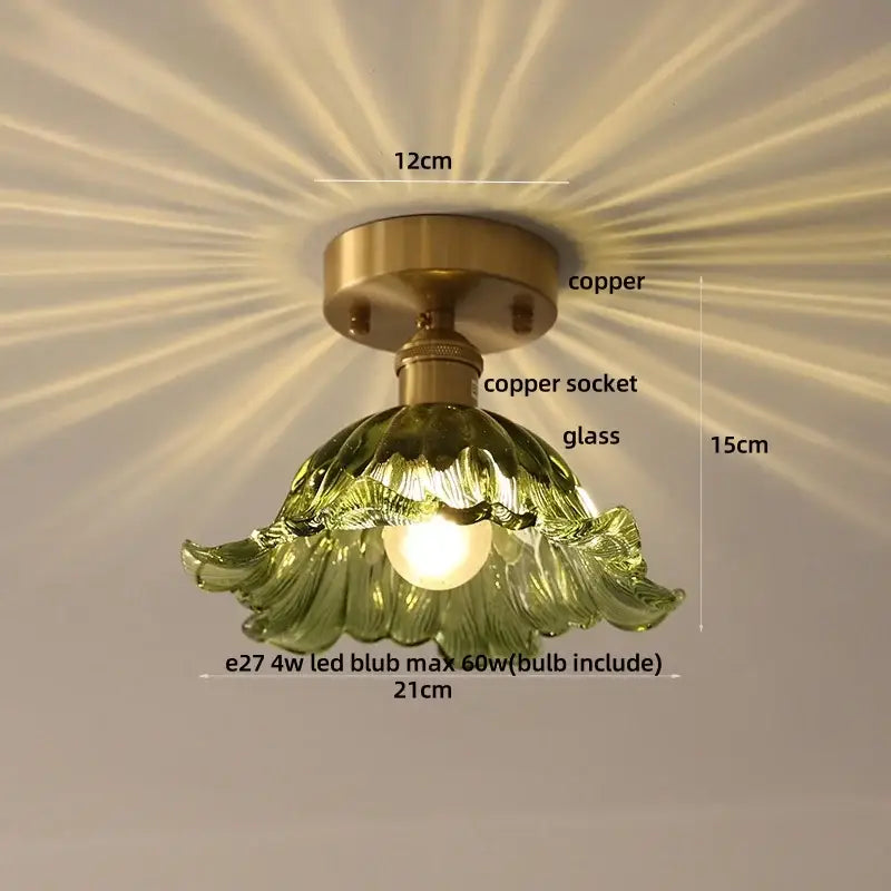 Amber Copper Ceiling Light