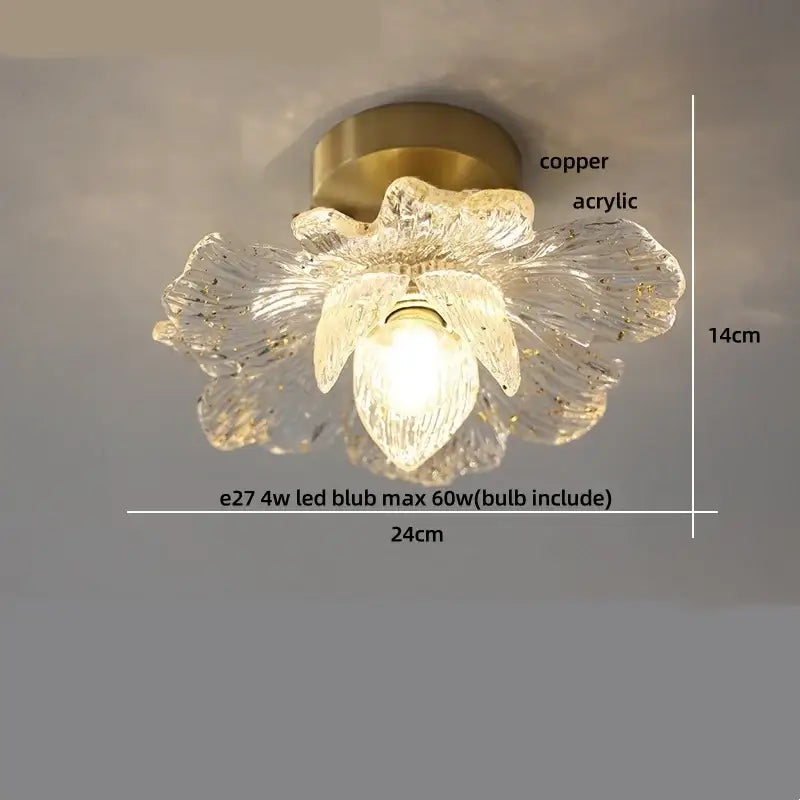 Amber Copper Ceiling Light