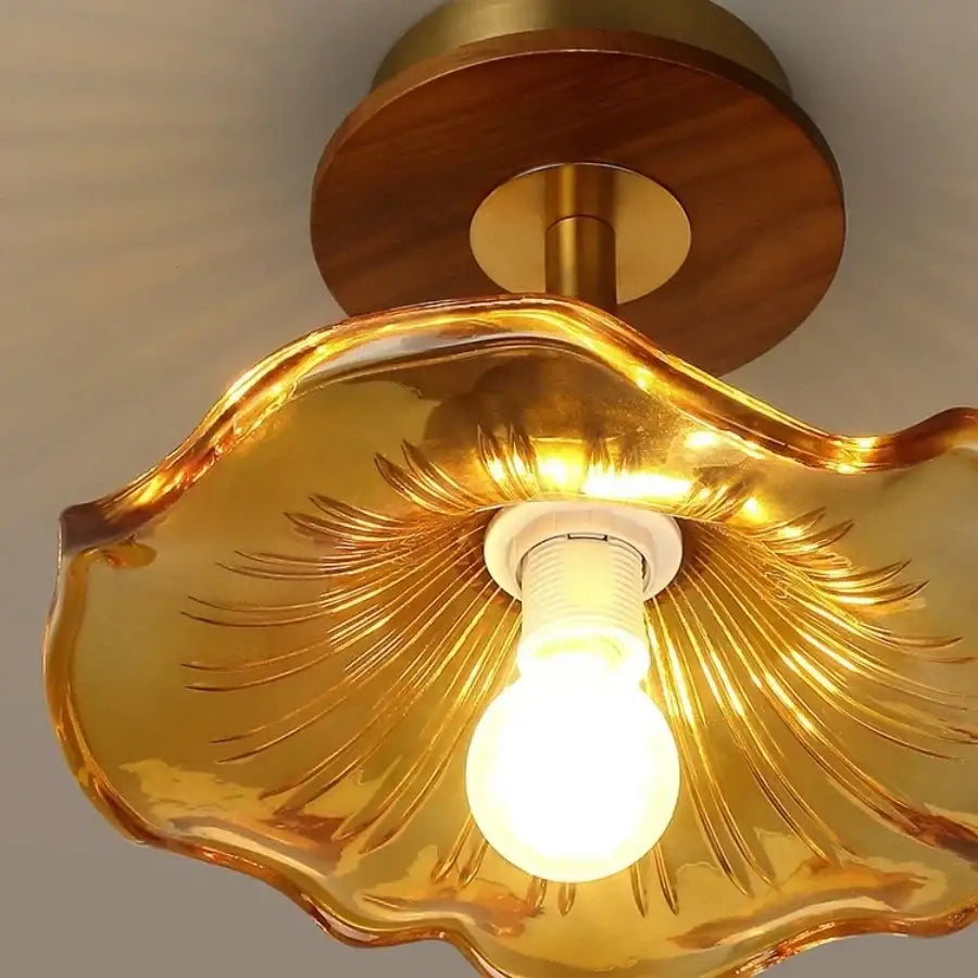 Amber Copper Ceiling Light