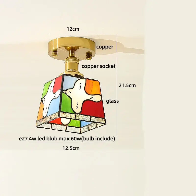 Amber Copper Ceiling Light