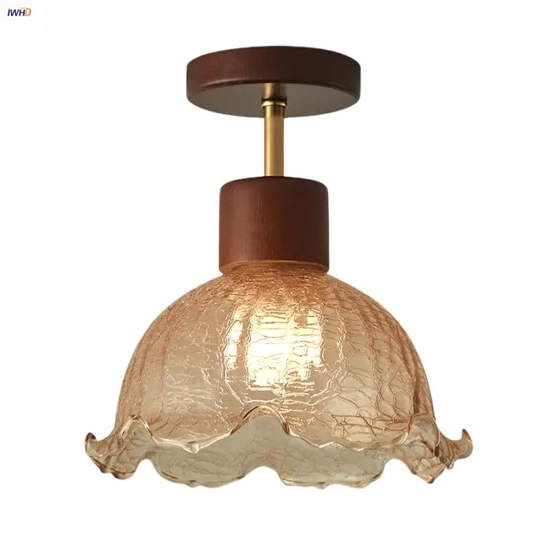 Amber Wood Ceiling Light