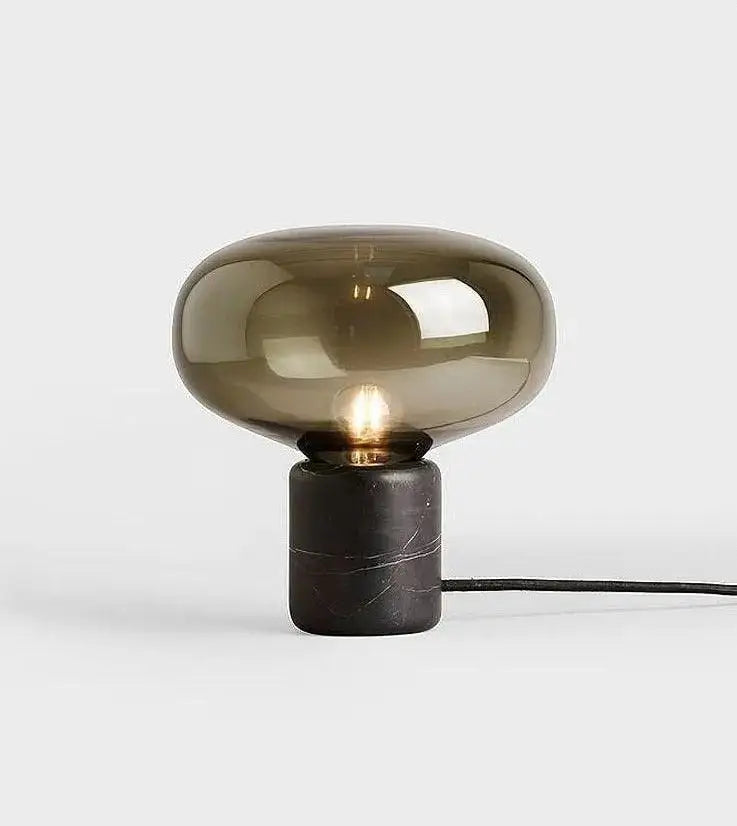 Amber Glass Table Lamp