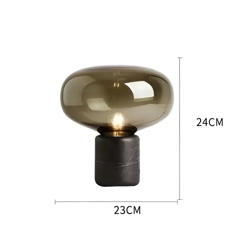 Amber Glass Table Lamp