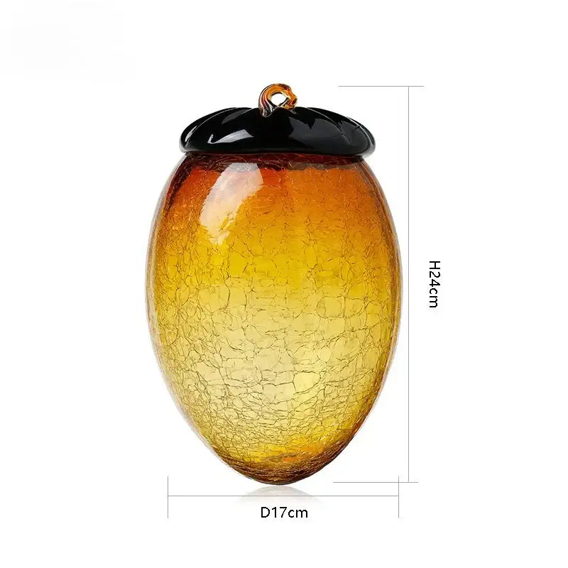 Amber Glass Pinecone Ornament