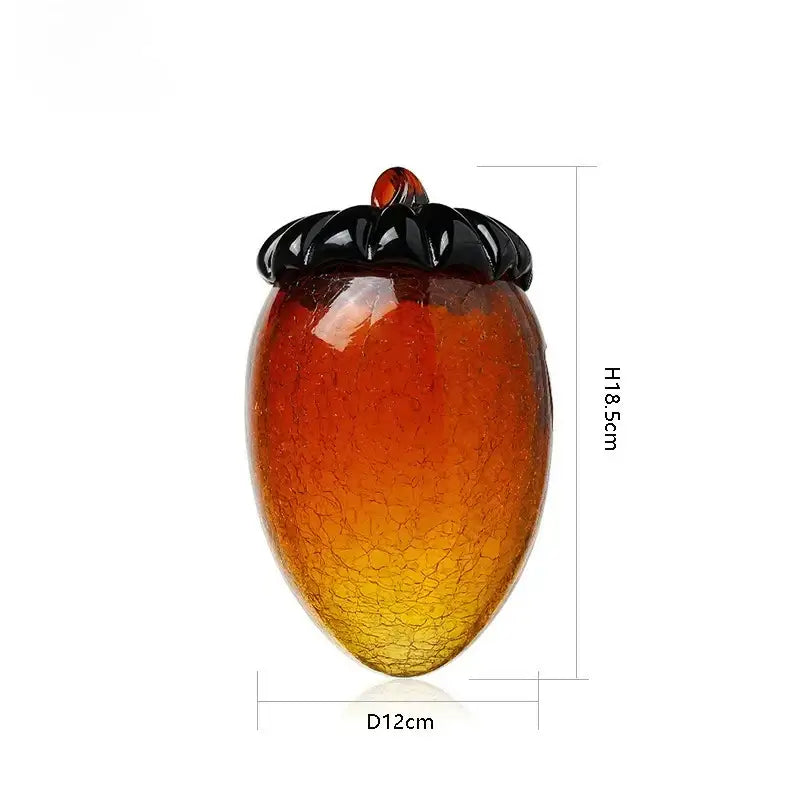 Amber Glass Pinecone Ornament