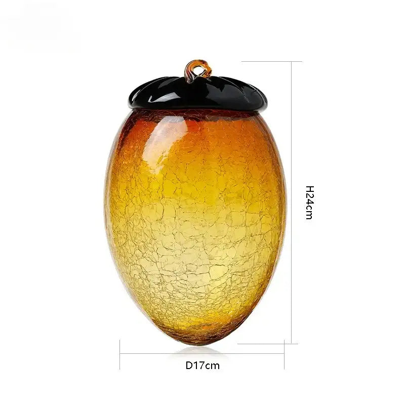 Amber Glass Pinecone Ornament