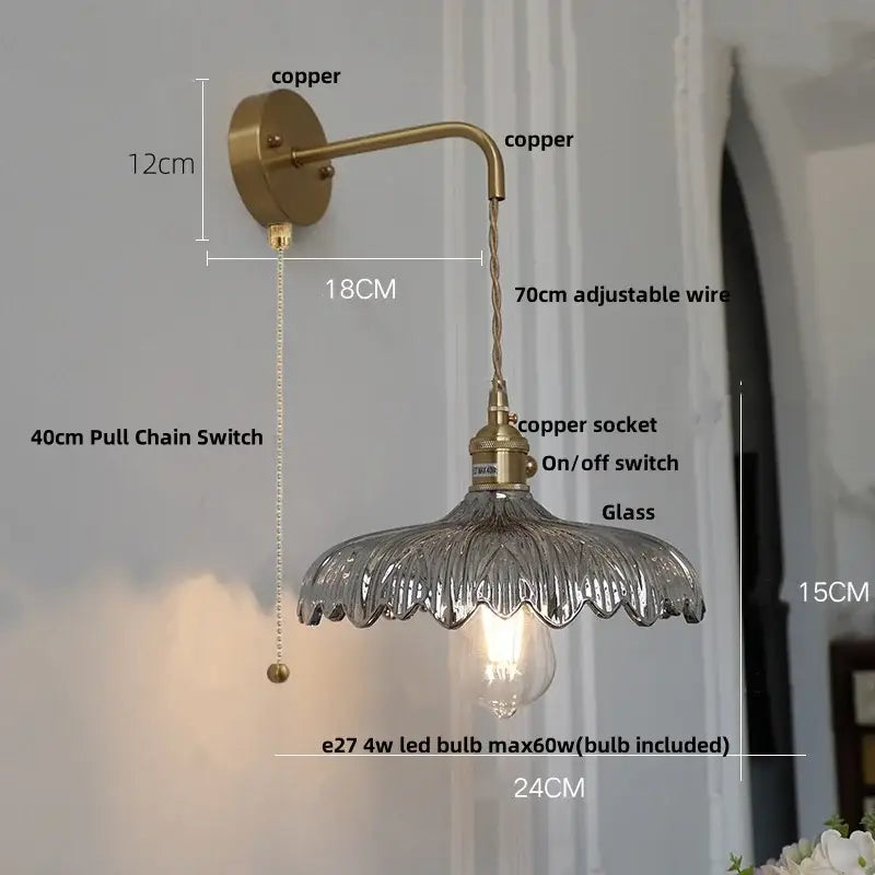 Amber Vintage LED Wall Light