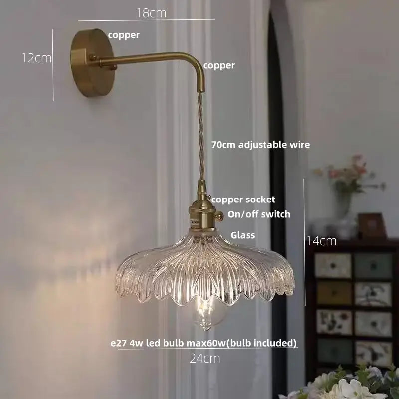 Amber Vintage LED Wall Light