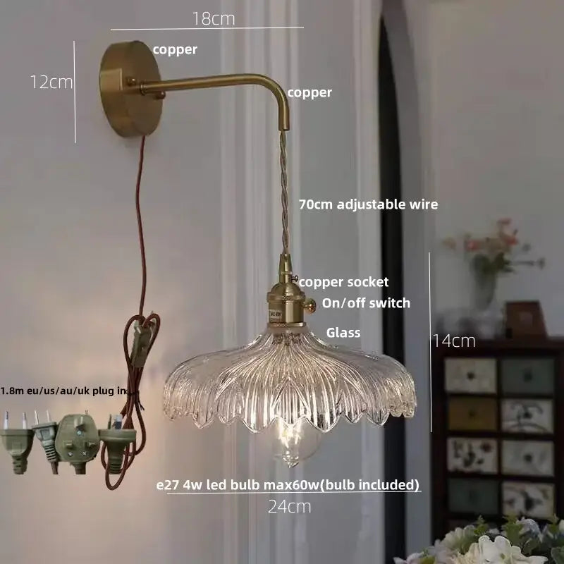 Amber Vintage LED Wall Light