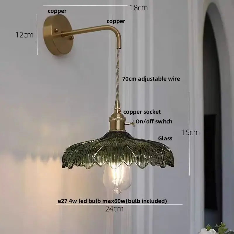 Amber Vintage LED Wall Light