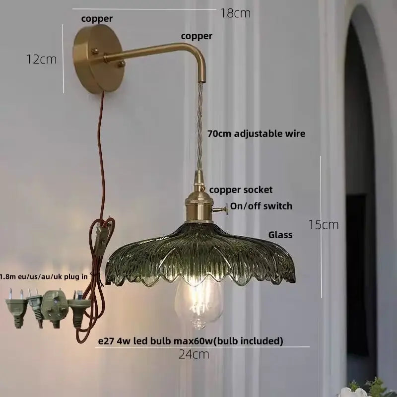 Amber Vintage LED Wall Light