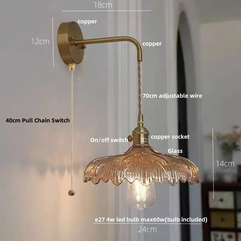 Amber Vintage LED Wall Light