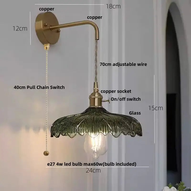Amber Vintage LED Wall Light