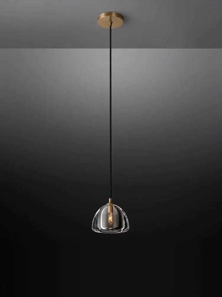 Copper Crystal Brass Chandelier