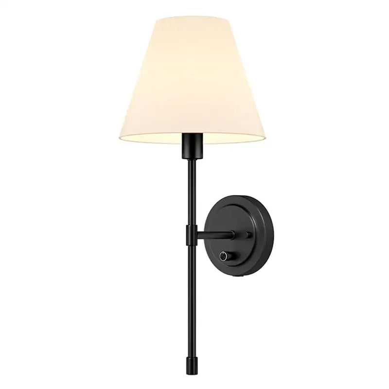 Black Adjustable Iron Reading Wall Lamp