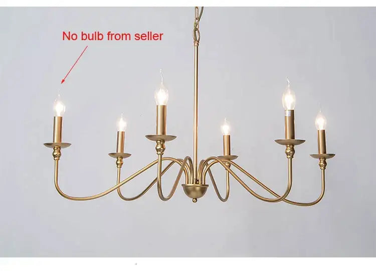 Black Iron Candle Chandelier
