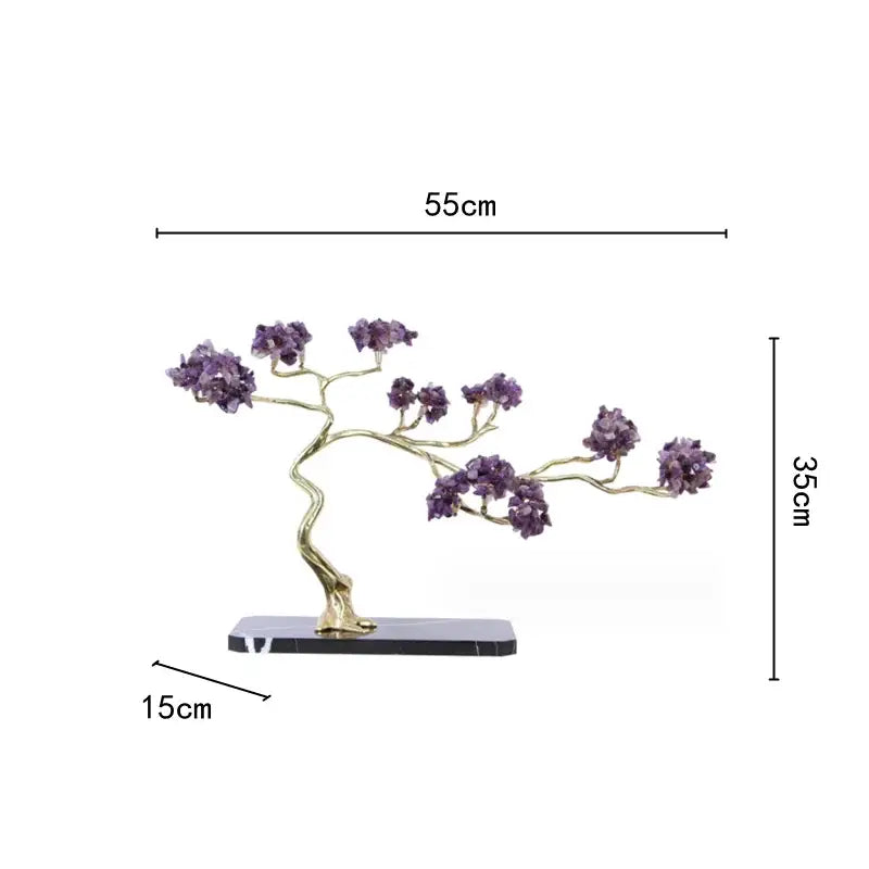 Brass Amethyst Sculpture