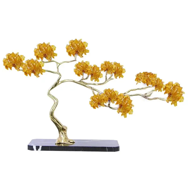 Gold Amethyst Metal Figurine