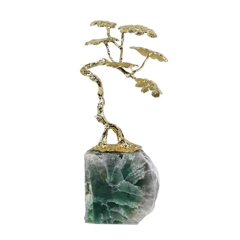 Amethyst Brass Tree Ornament