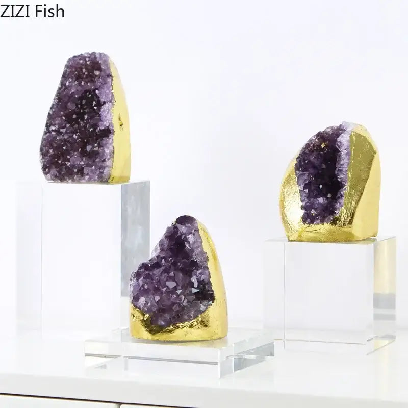 Amethyst Crystal Geode Set