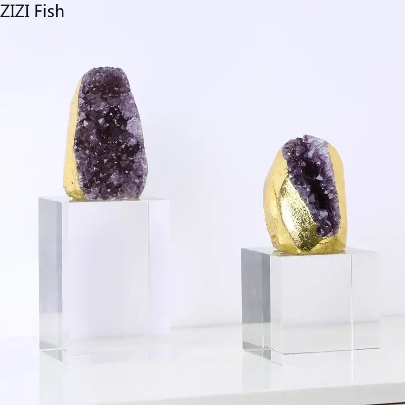 Amethyst Crystal Geode Set