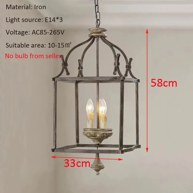 Iron E14 Chandelier Light