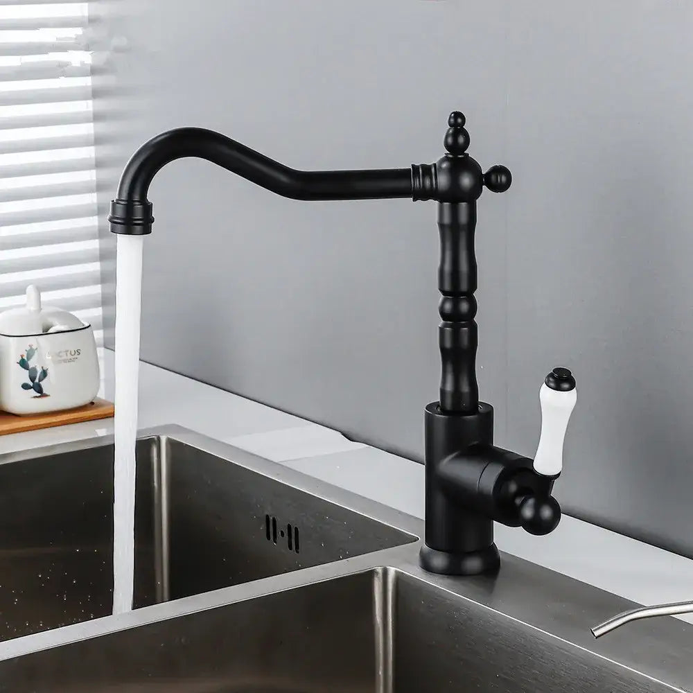 Black Ceramic Kitchen Faucet