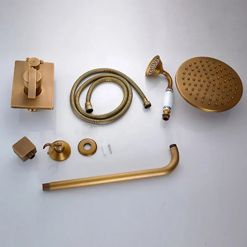 Black Brass Shower System Handheld Sprayer
