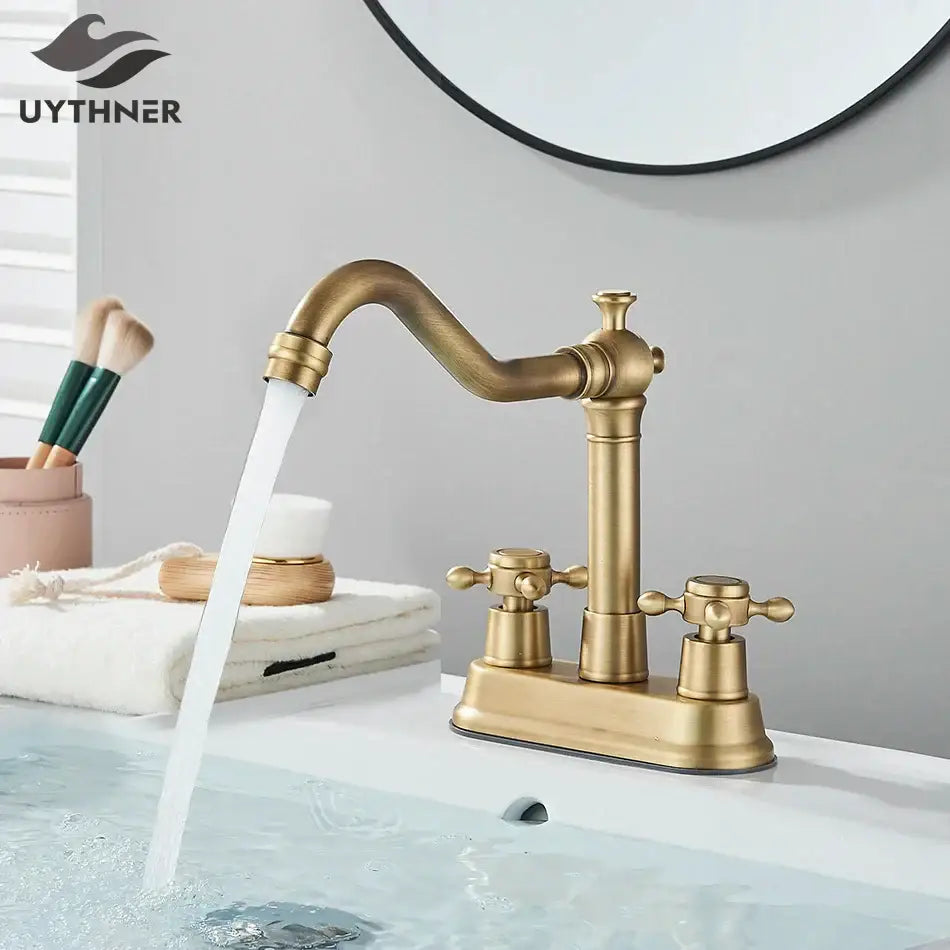 Antique Black Brass Waterfall Faucet Vanity