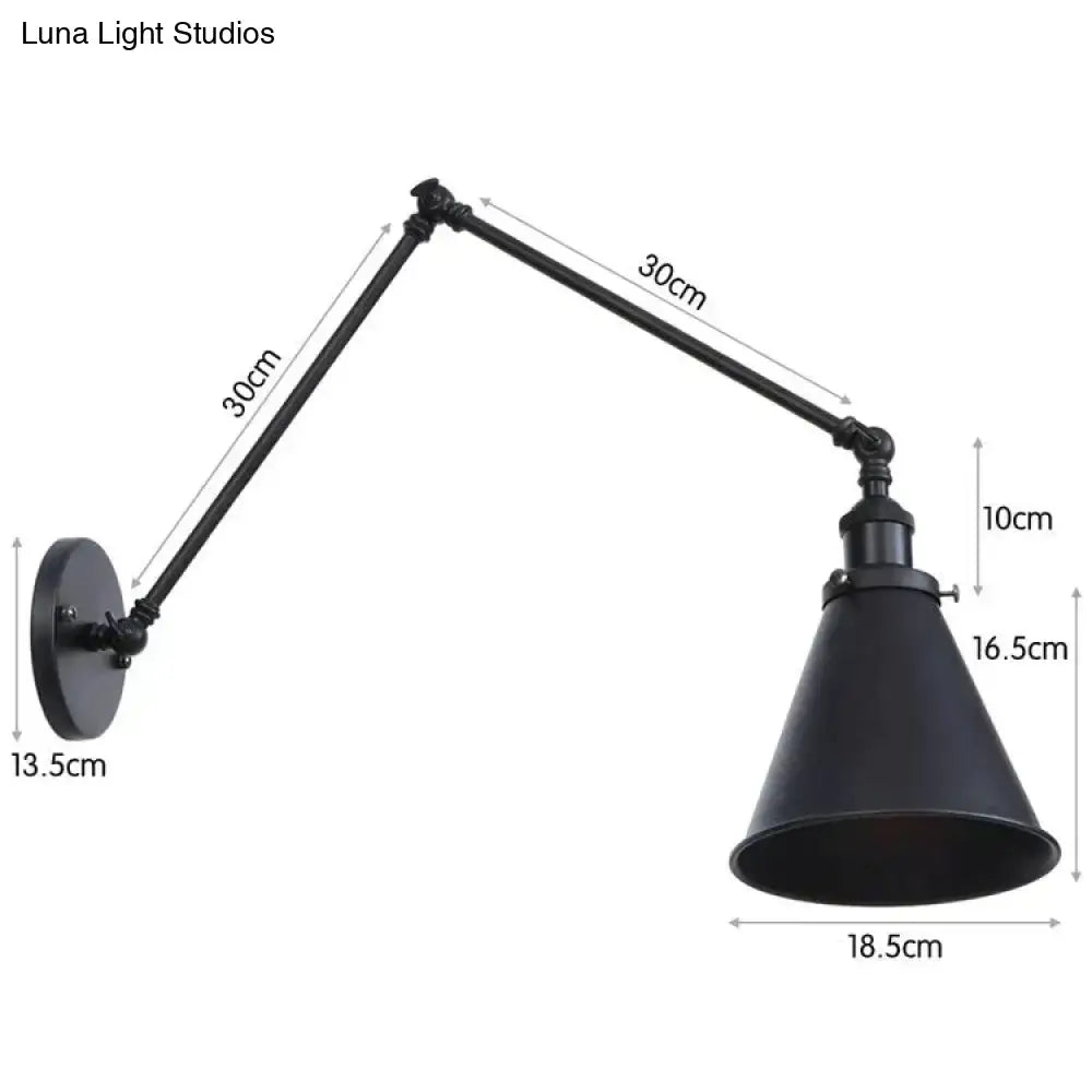 Black Adjustable Wall Lamp