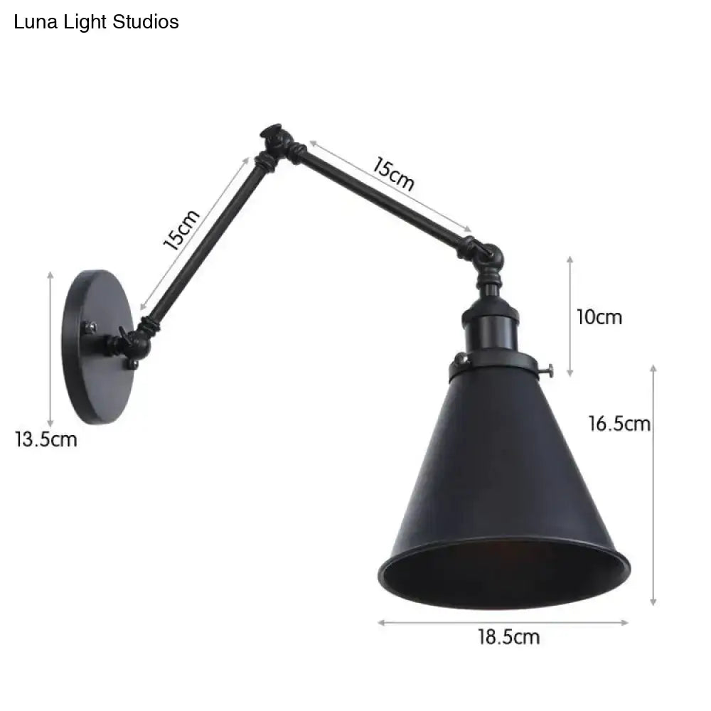 Black Adjustable Wall Lamp