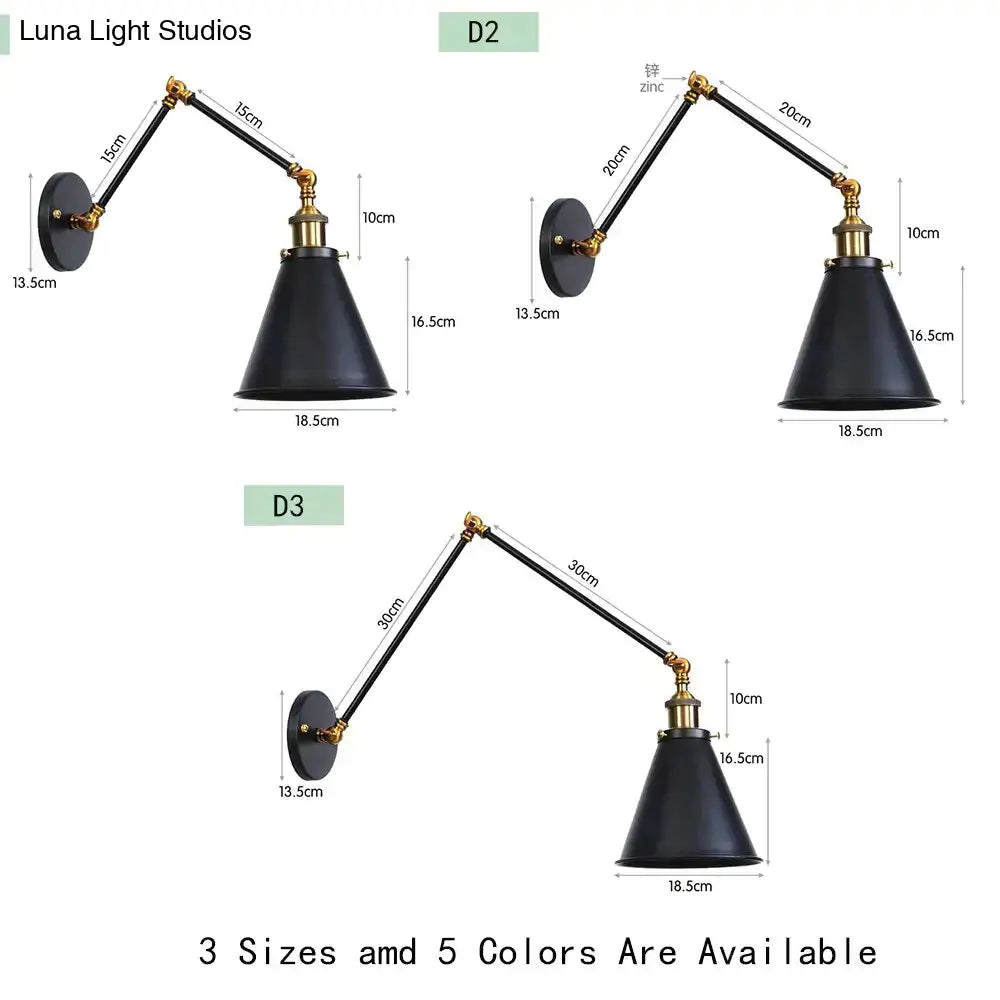 Black Adjustable Wall Lamp