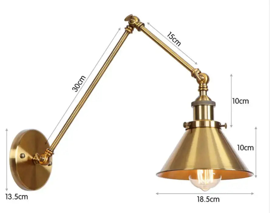 Black Adjustable Wall Lamp