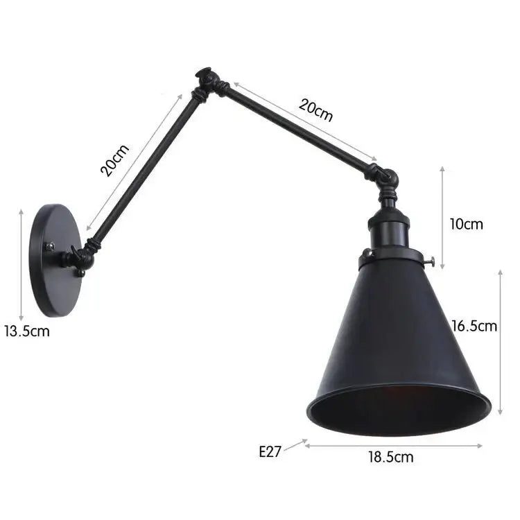 Black Adjustable Wall Lamp