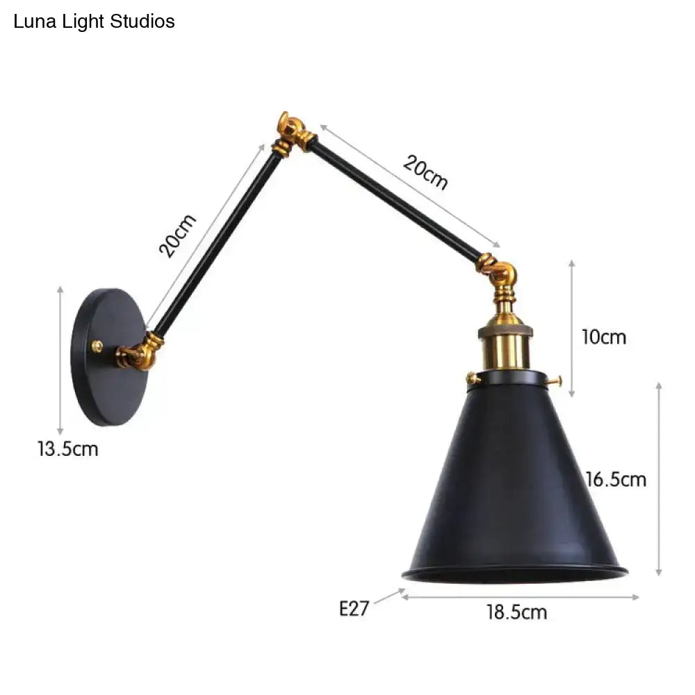 Black Adjustable Wall Lamp