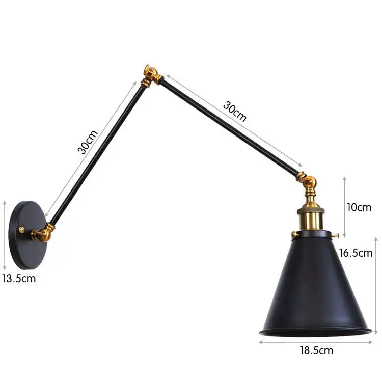 Black Adjustable Wall Lamp