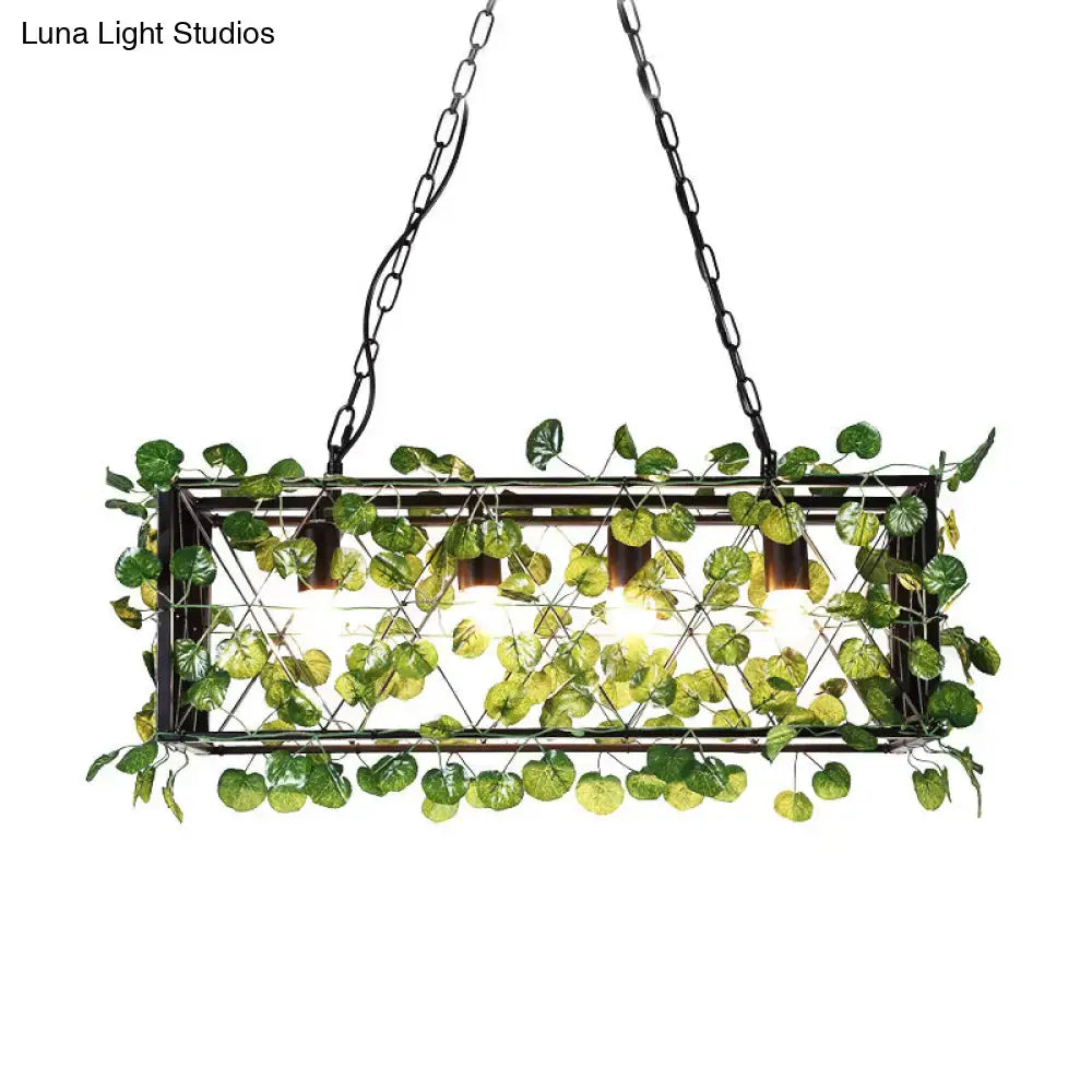 Black Metal Greenery Pendant