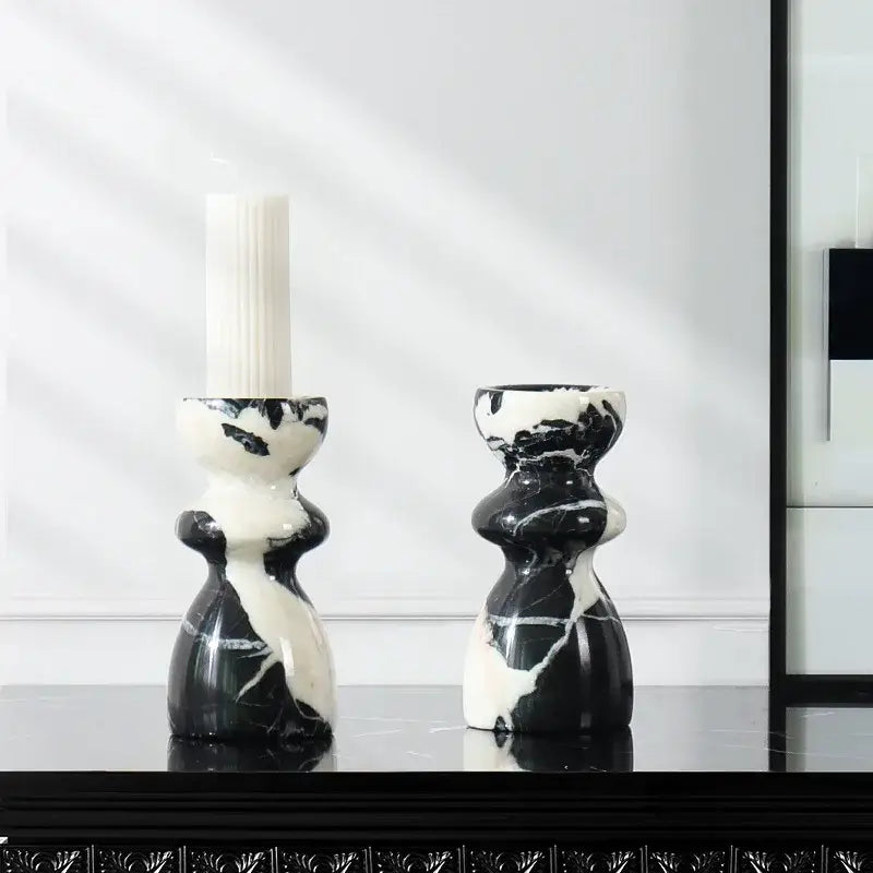 Marble Taper Candlestick Holder